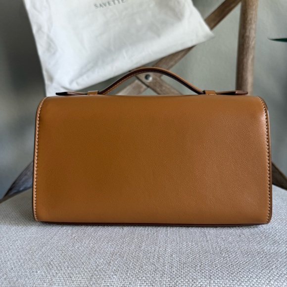 Savette symmetry pochette in saddle leather - Picture 5 of 11